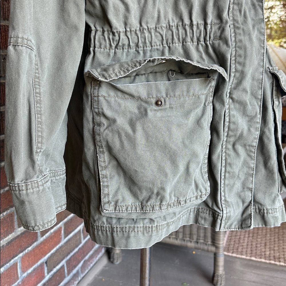 Universal Thread olive green cotton utility field jacket w/hood/pockets. Sz XXL - Picture 5 of 10